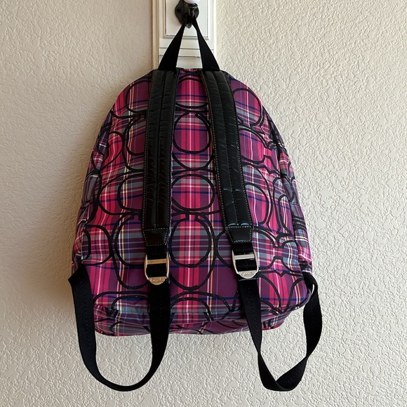 PRISTINE Coach Tartan Large Backpack - Picture 5 of 16